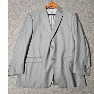 Lauren Ralph Lauren Men's Gray Suit Jacket Blazer 44R Polyester Rayon